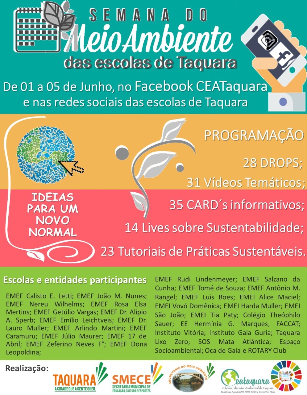 Semana do Meio Ambiente Virtual segue atá 5 de junho em Taquara